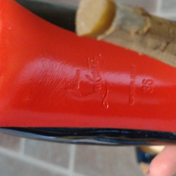 Christian Louboutin black patent leather cork platform pump size 36 - Picture 8 of 14